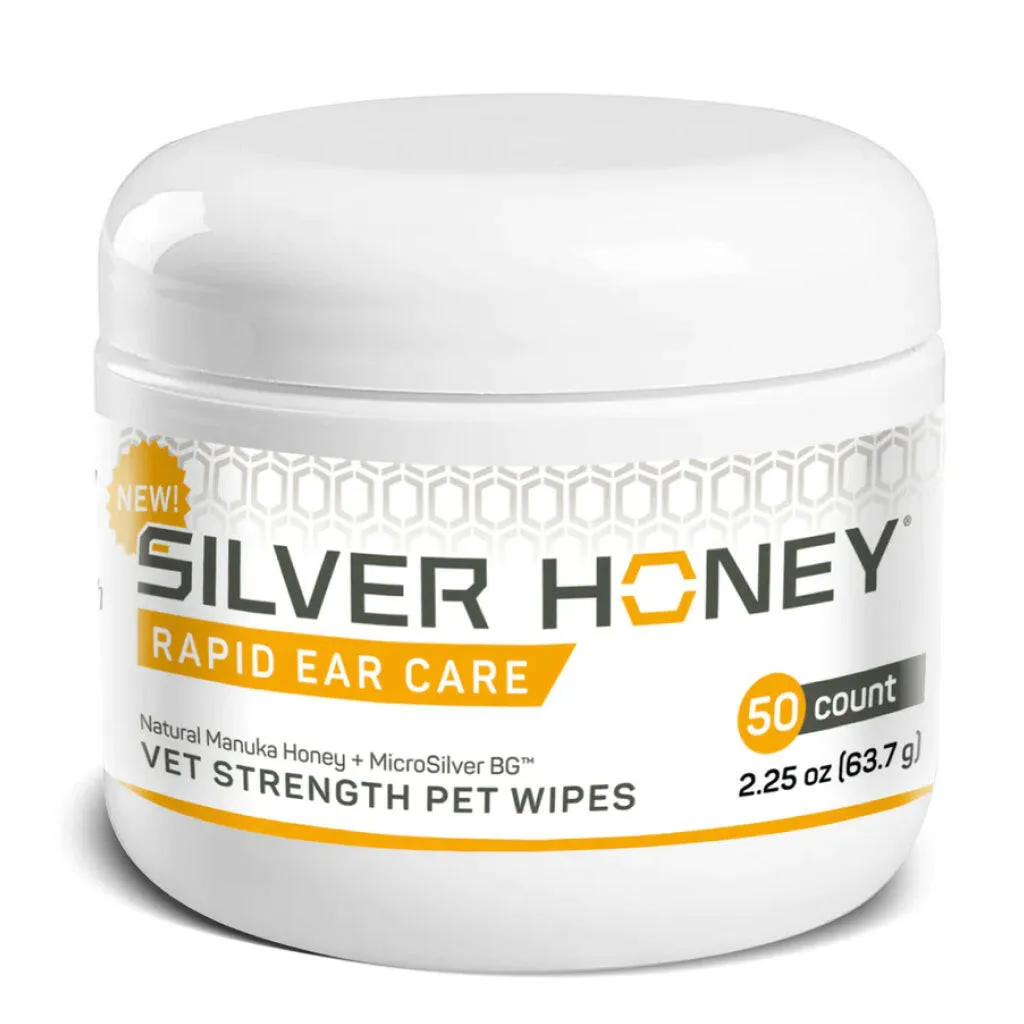 Absorbine Silver Honey Rapid Ear Care Vet Strength Pet Wipes