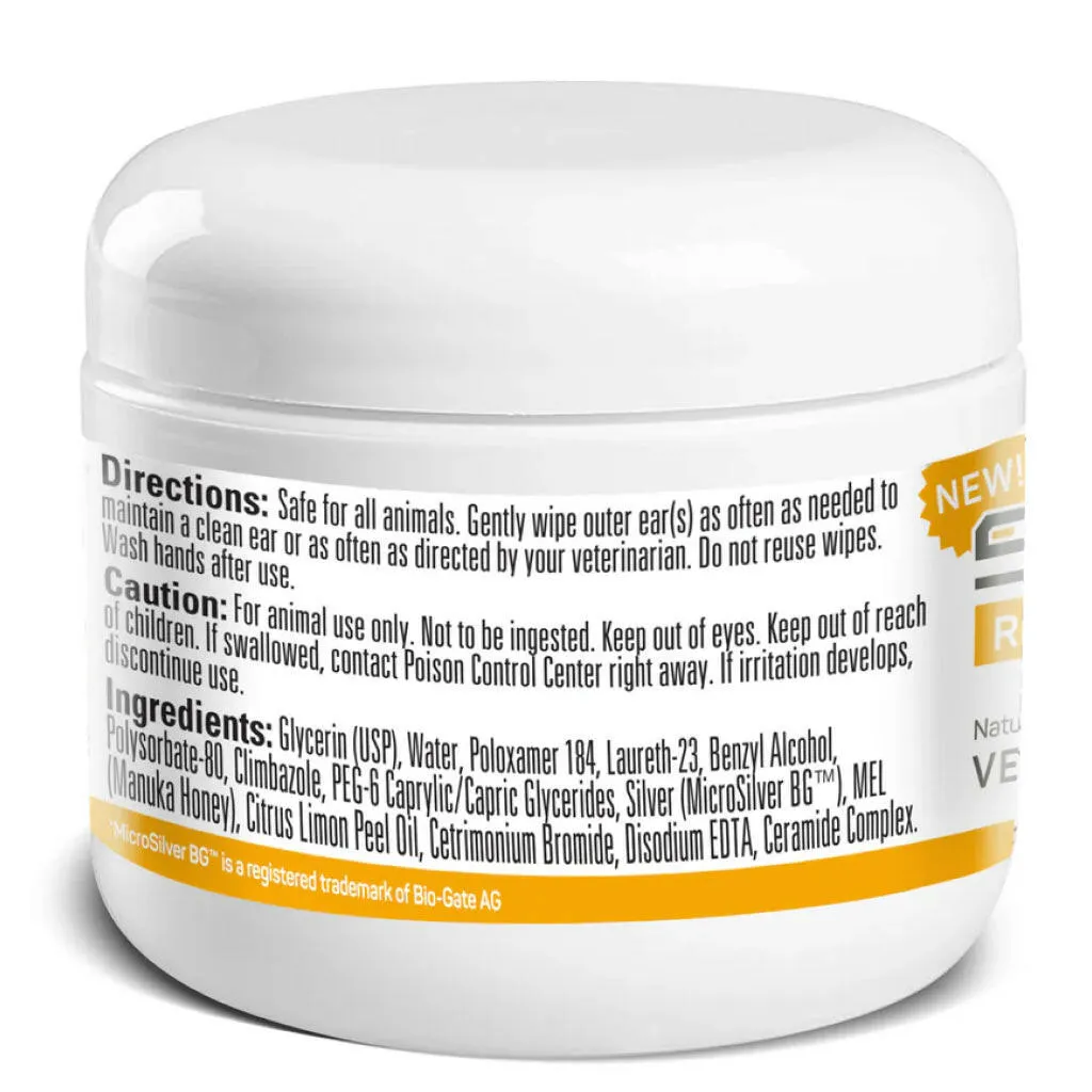 Absorbine Silver Honey Rapid Ear Care Vet Strength Pet Wipes