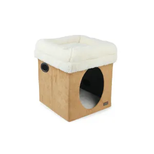 All for Paws - 2 in 1 Cat Castle (Tan & Beige)