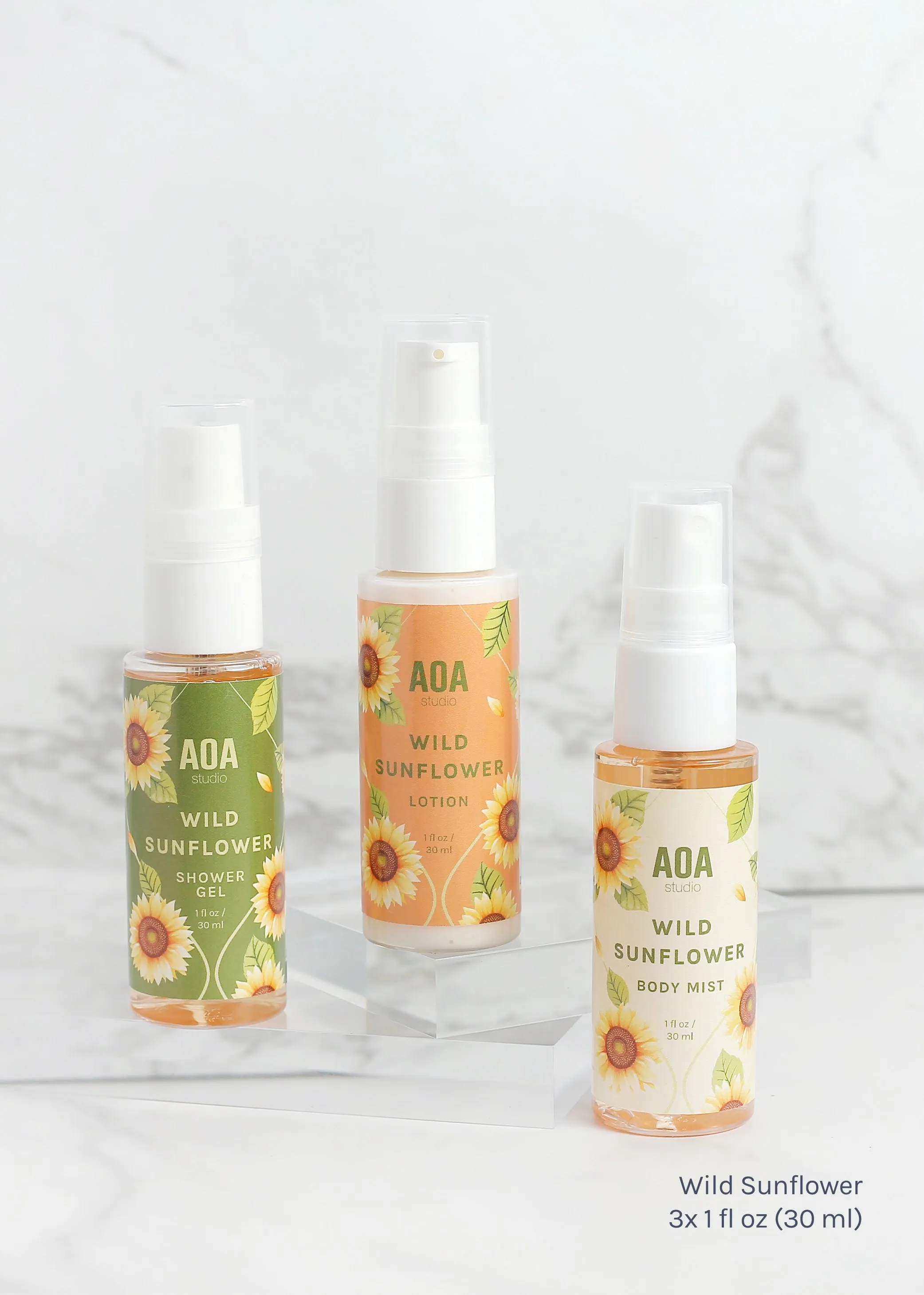 AOA Lotion, Shower Gel & Body Mist - Wild Sunflower