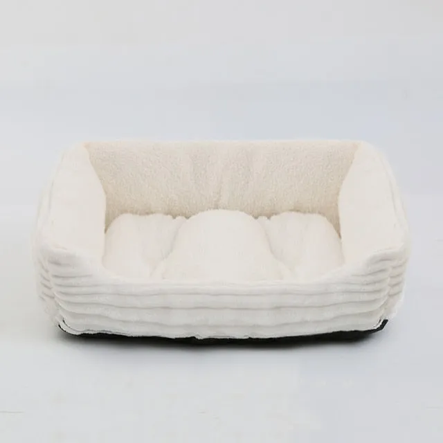 Bed For Dog Cat Pet Square Plush Kennel