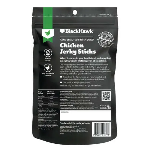 Black Hawk Treats Dog Chicken Jerky Sticks Dog Treats