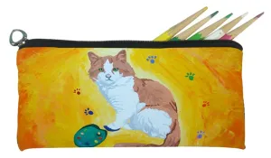 Cat Kitten Pencil Bag - Paw in the Paint