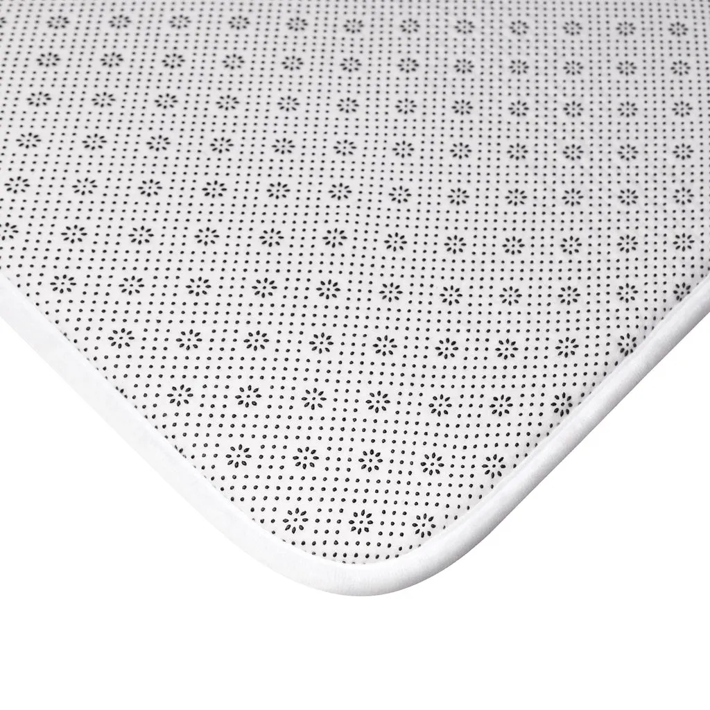 Dark Green Cat Bath Mat, Peanut Meow Calico Cat Premium Soft Microfiber Bath Mat- Printed in USA