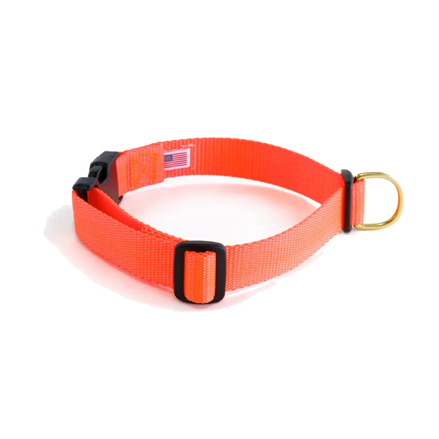 Dog Bone Adjustable Snap Collar Lava Orange