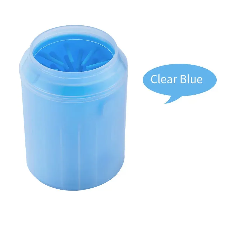 Dog Paw Washer with Soft Silicone Brush - Portable Cleaning Cup for Pets