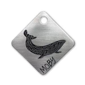 Engraved Dog Tags - Whale Design