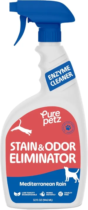 Enzymatic Pet Stain & Odor Eliminator Spray 32oz - Dog Urine Destroyer & Dog Pee Neutralizer for Carpets, Furniture, and Hard Floors - Non-Toxic Multi-Surface Enzyme Cleaner for Home & Kennels
