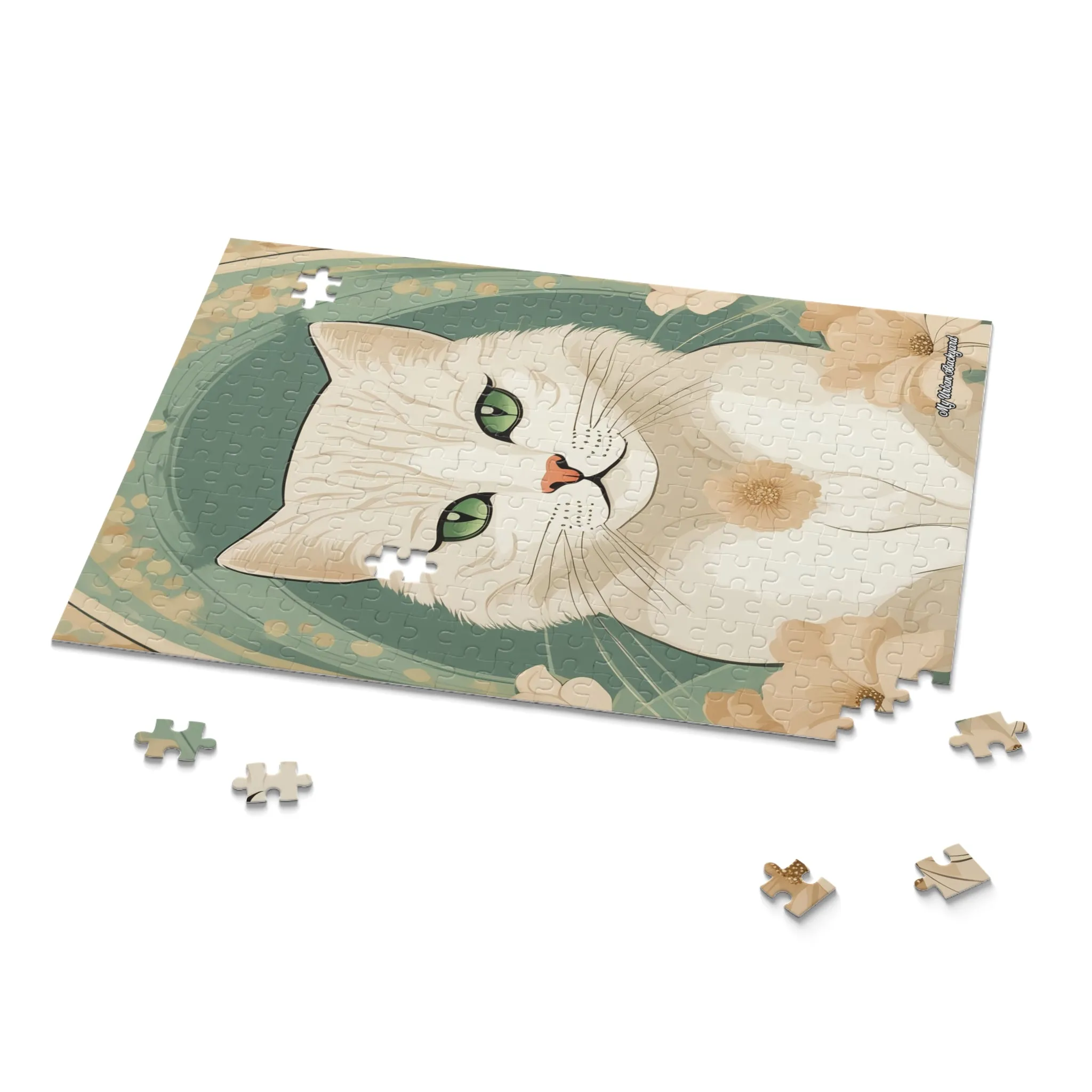 Green-Eyed Cat, Jigsaw Puzzle, (120, 252, or 500-Piece)
