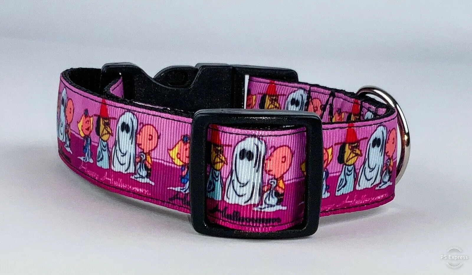 Halloween Peanuts dog collar, handmade adjustable buckle collar 1"wide or leash Petcollarshandmade