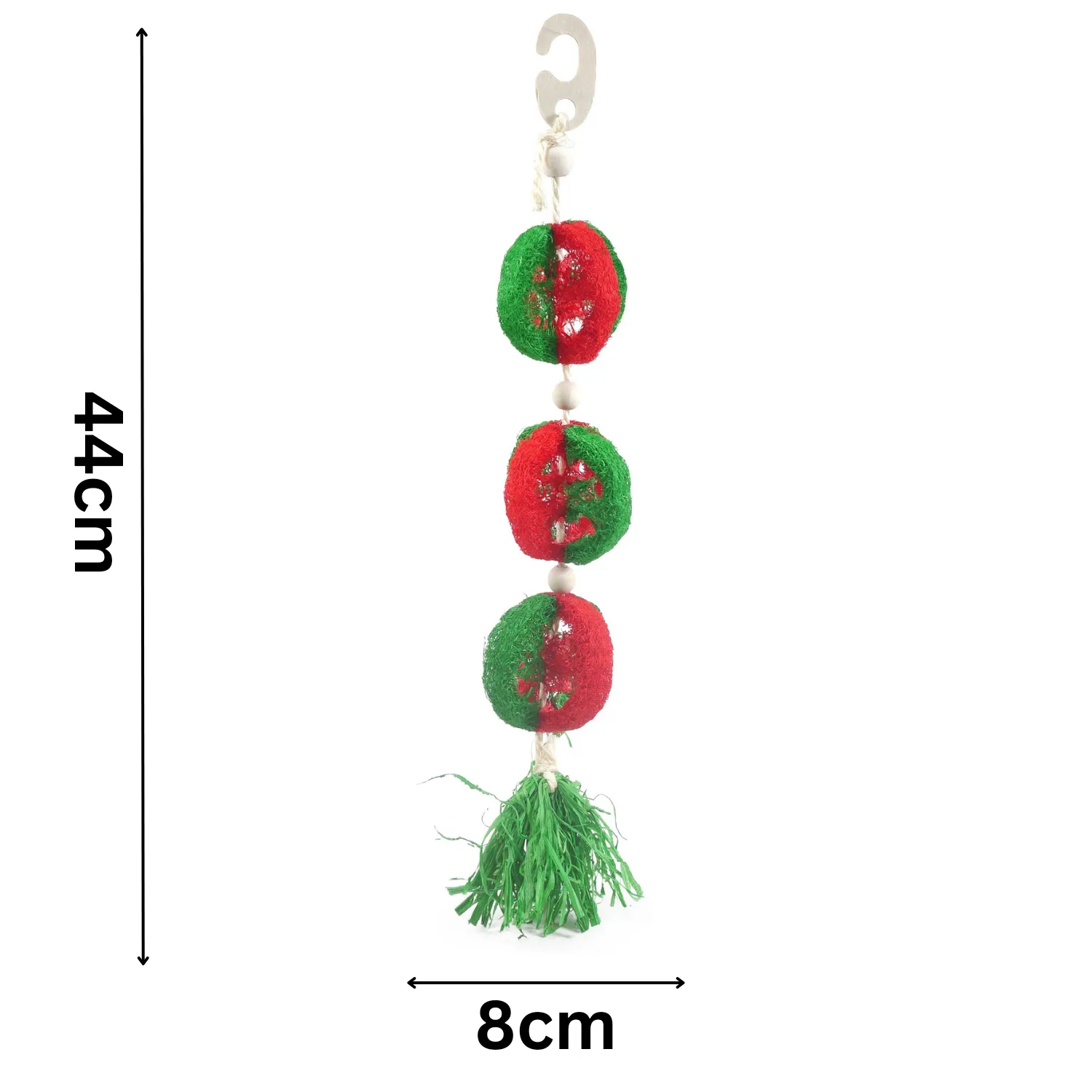 Hanging Loofa Garland | Small Animal Christmas Treat & Toy by Cupid & Comet