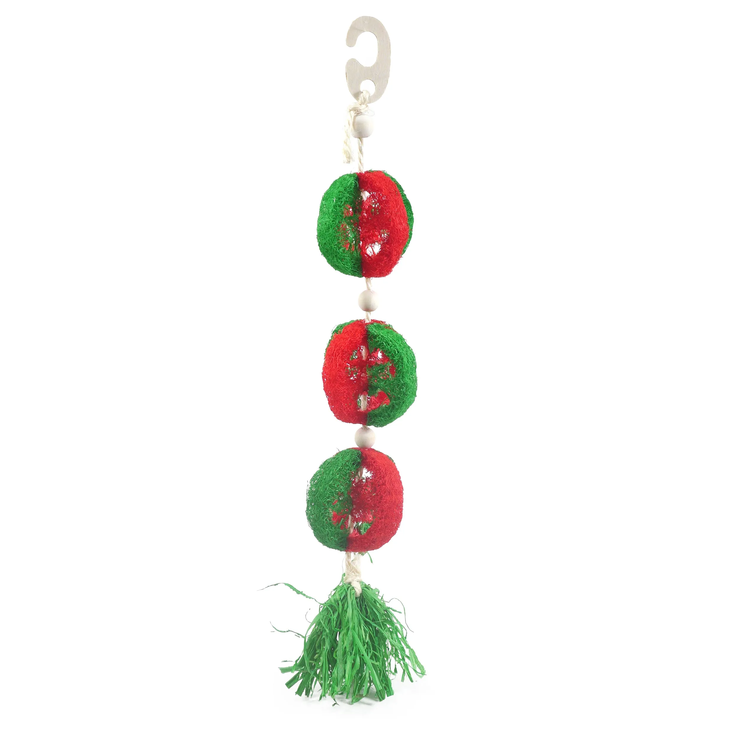 Hanging Loofa Garland | Small Animal Christmas Treat & Toy by Cupid & Comet