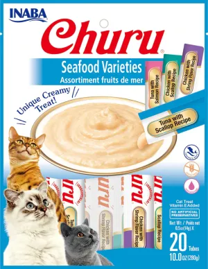 INABA - Churu Puree Seafood Varieties 20packs x 14g