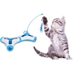 Interactive cat toy with feather tease Playtime
