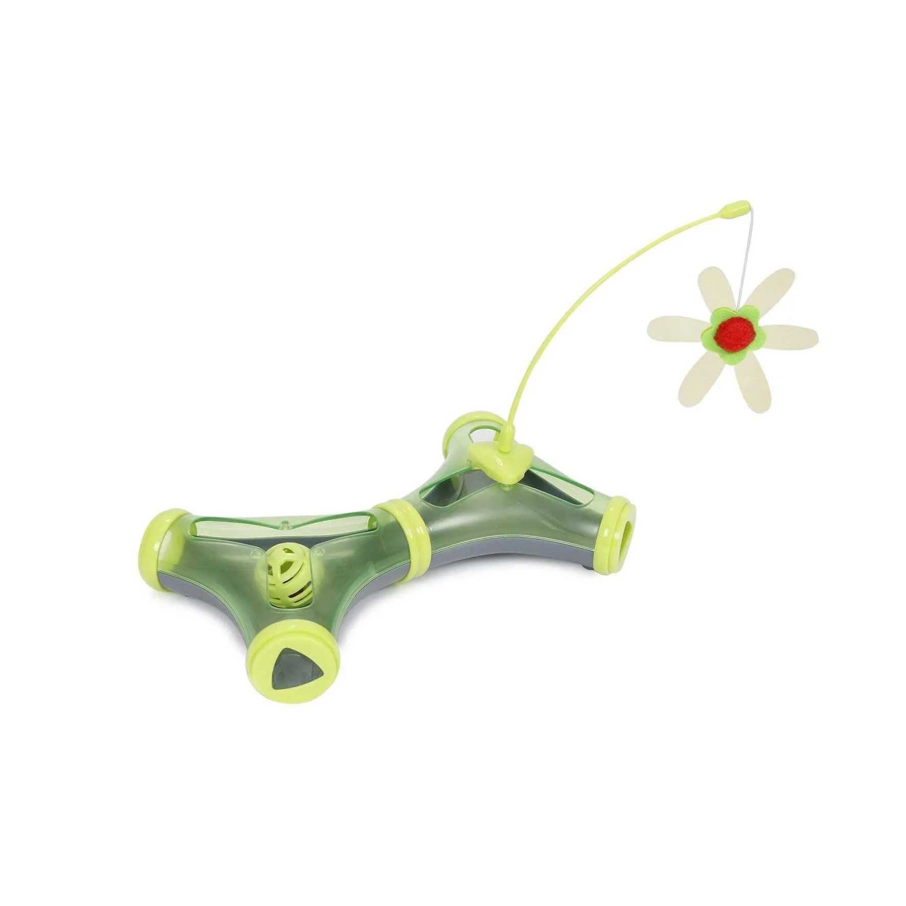 Interactive cat toy with feather tease Playtime