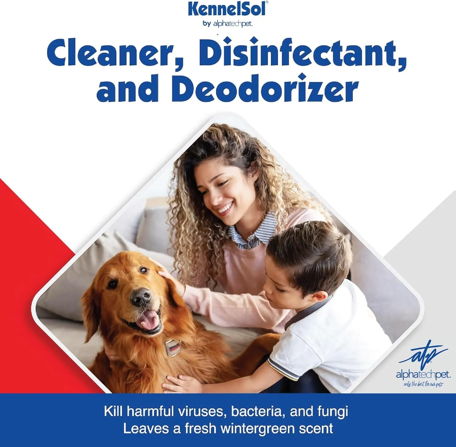 KennelSol 1-Step Kennel Cleaner - EPA Registered Liquid Concentrate Disinfectant and Deodorizer, Effective Against Bacteria and Viruses - 1 Gallon by Alpha Tech Pet