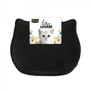 KitCat Double Layer Cat Litter Locker Mat Black