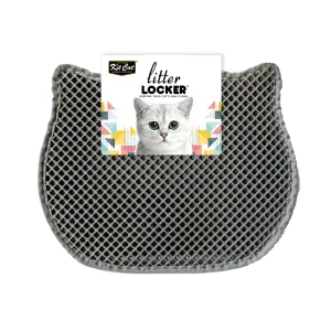 KitCat Double Layer Cat Litter Locker Mat Grey