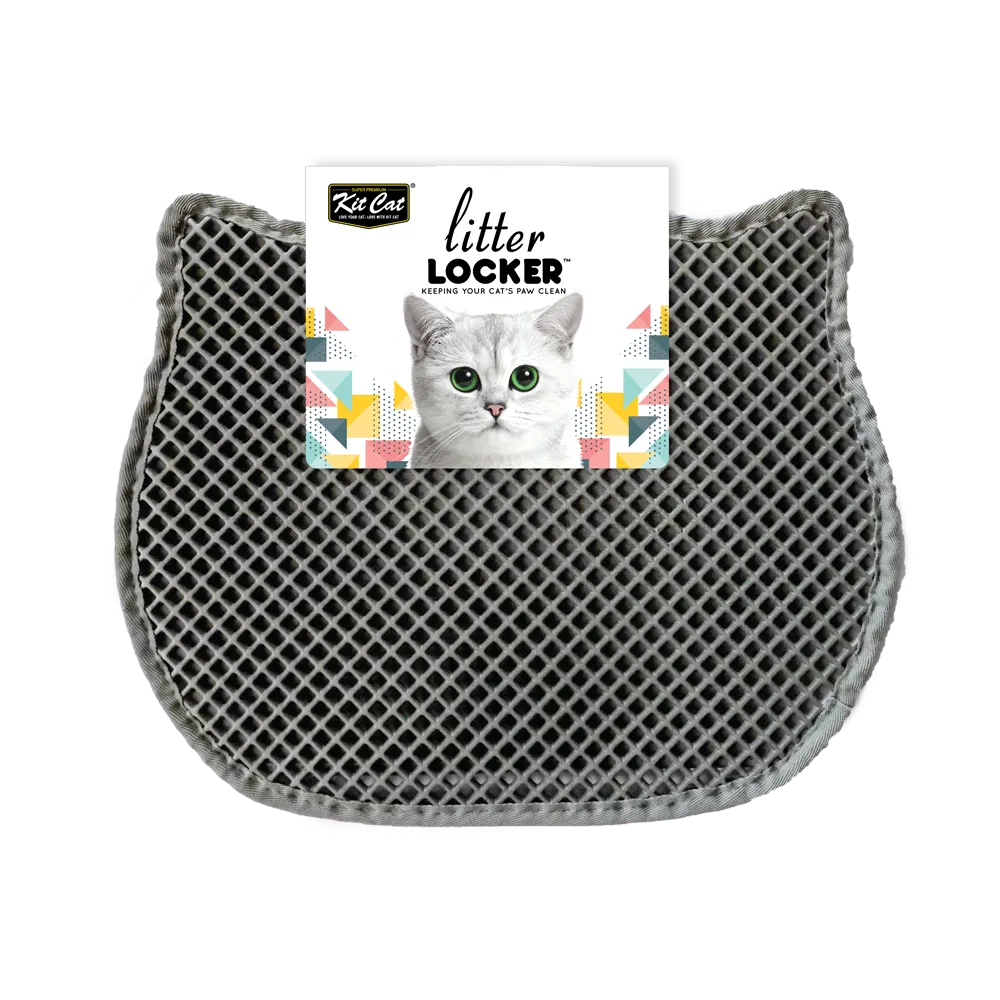 KitCat Double Layer Cat Litter Locker Mat Grey