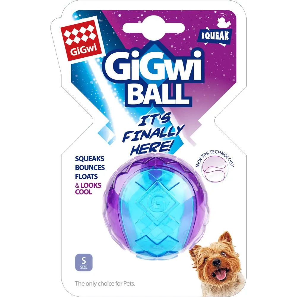 KOHE-VERSARY 8% OFF: GiGwi Squeaky Ball Dog Toy (Purple/Blue)