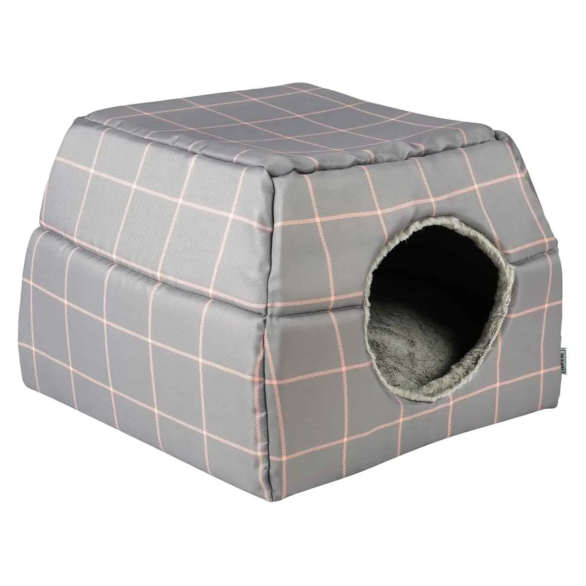 Lexi & Me Cat Cave Mist Grey Check
