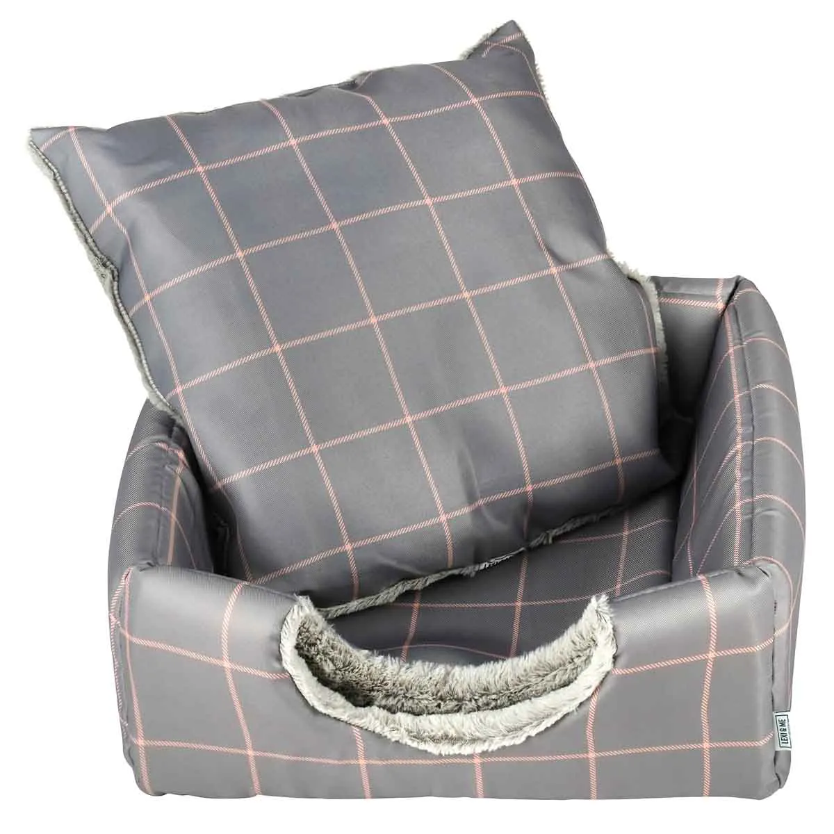 Lexi & Me Cat Cave Mist Grey Check