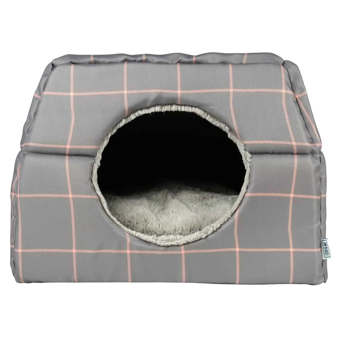 Lexi & Me Cat Cave Mist Grey Check