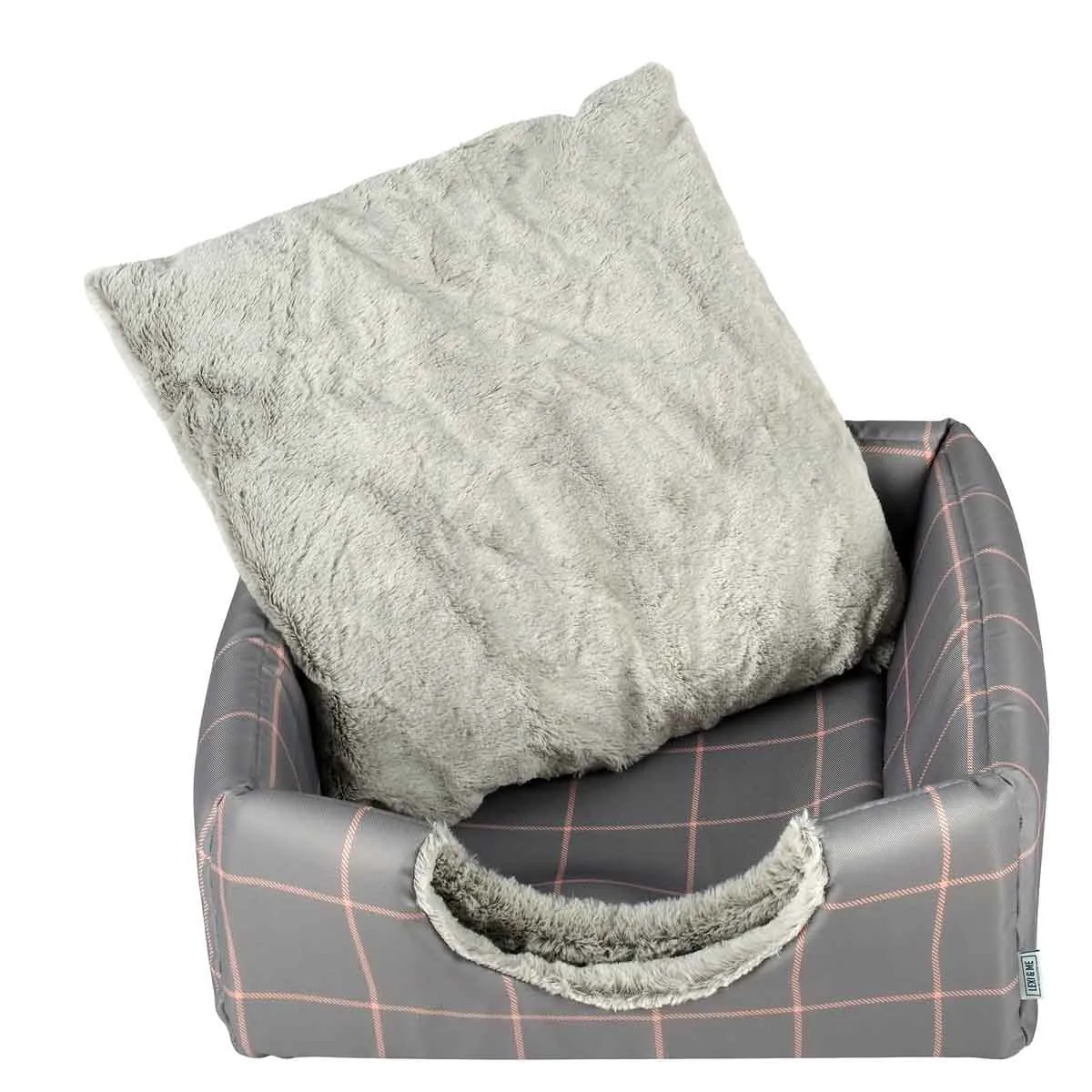 Lexi & Me Cat Cave Mist Grey Check