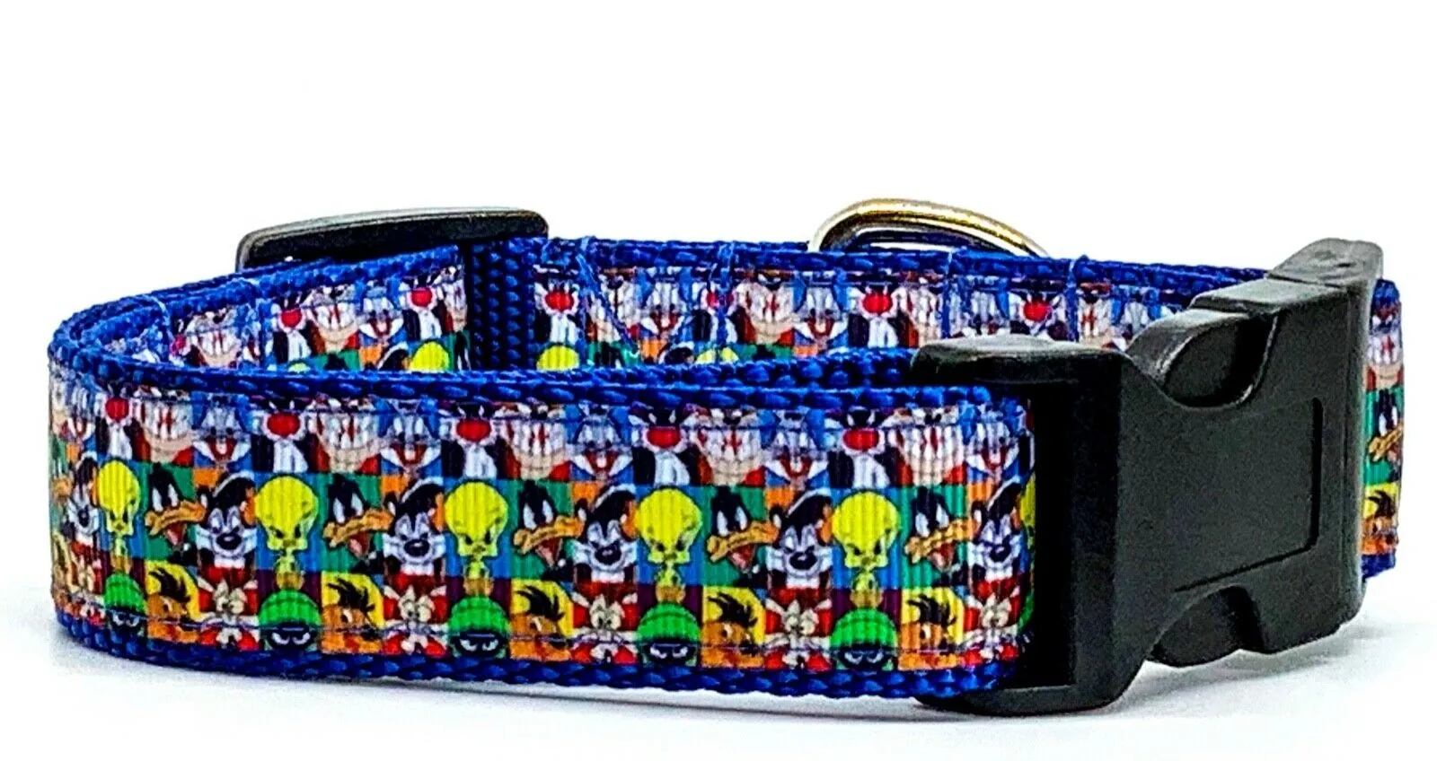 Loony Toons dog collar handmade adjustable buckle collar 1" wide or leash Petcollarshandmade