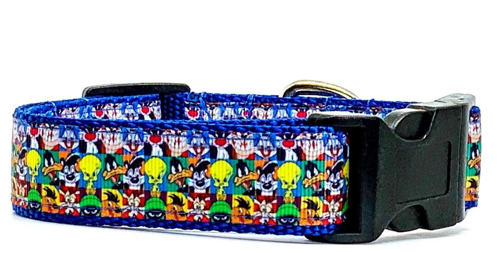 Loony Toons dog collar handmade adjustable buckle collar 1" wide or leash Petcollarshandmade