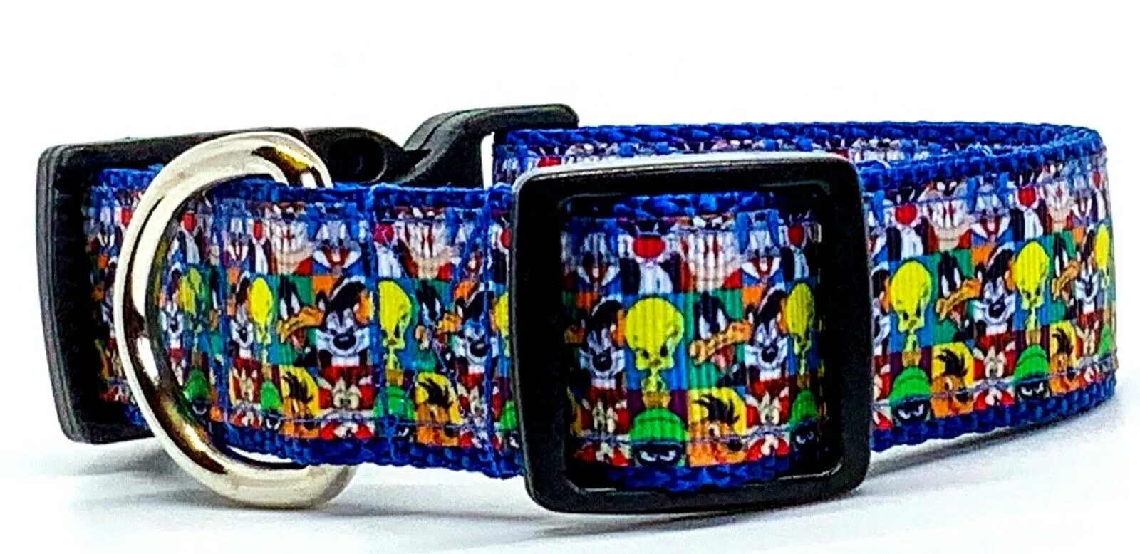 Loony Toons dog collar handmade adjustable buckle collar 1" wide or leash Petcollarshandmade