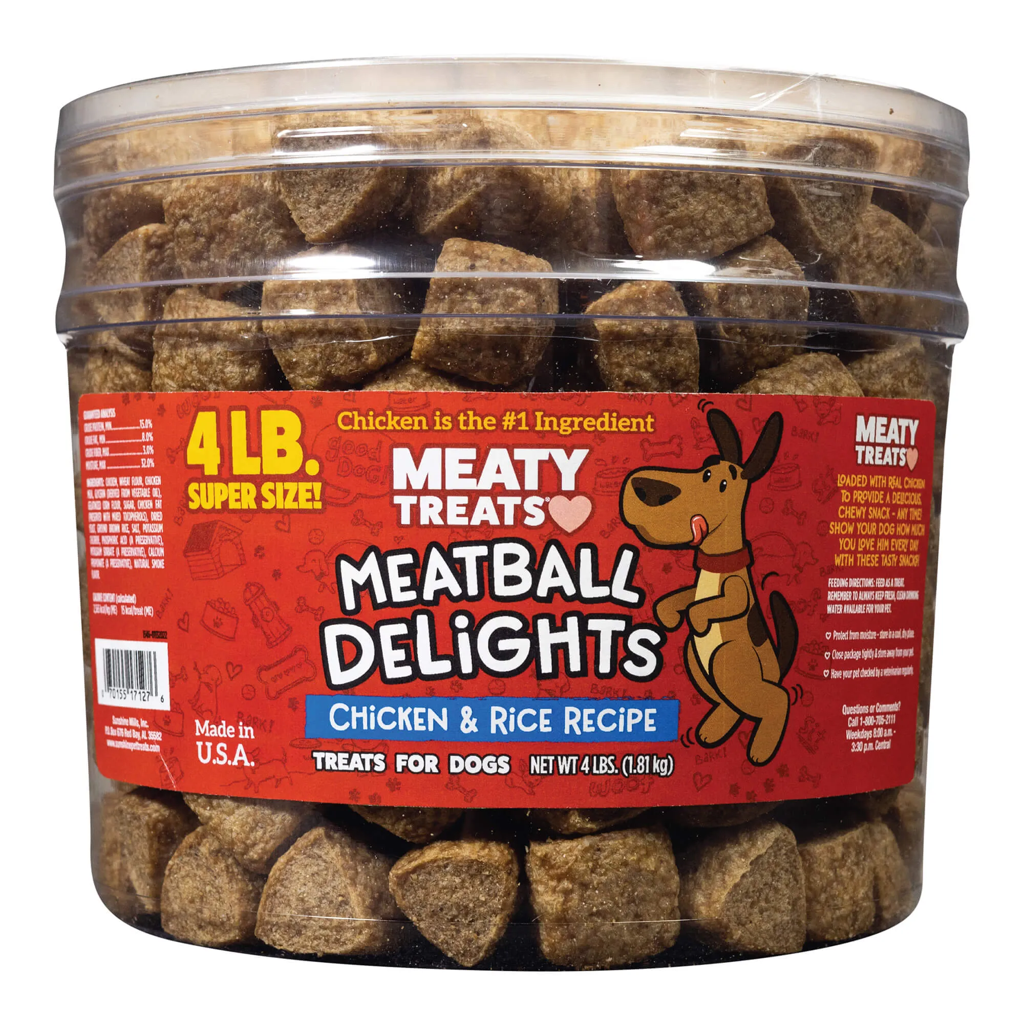 Meaty Treats Meatball Delights, Chicken & Rice Recipe, 4 lb