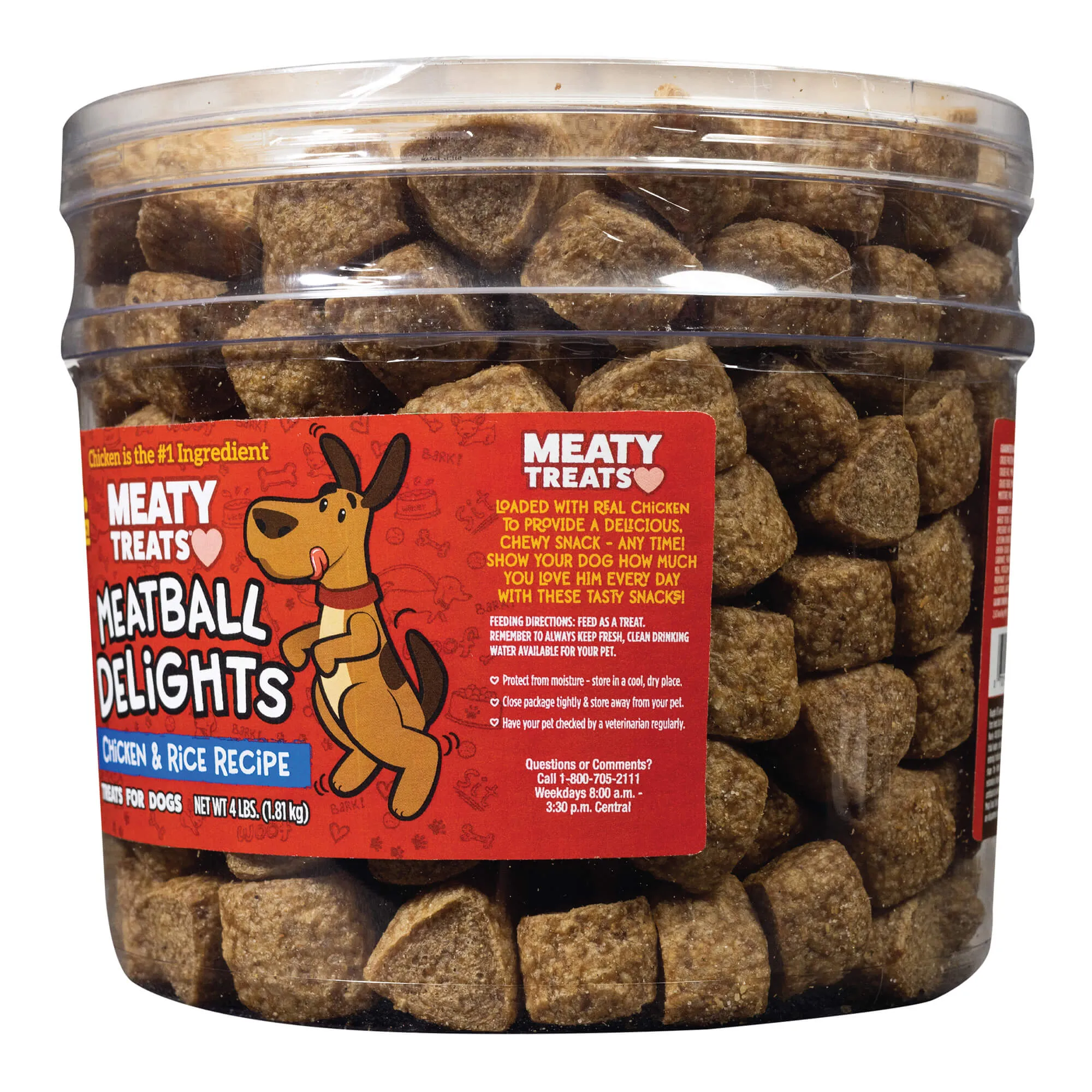 Meaty Treats Meatball Delights, Chicken & Rice Recipe, 4 lb