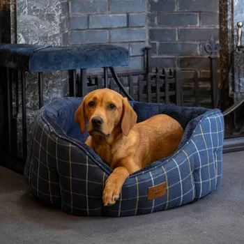Navy tweed Oval