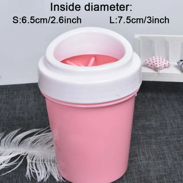 Pet dog paw cleaner cup