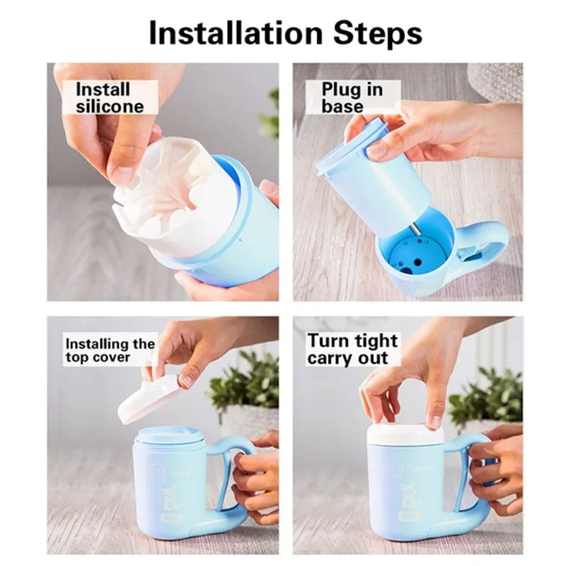 Pet dog paw cleaner cup