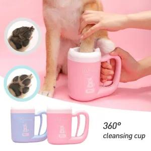 Pet dog paw cleaner cup