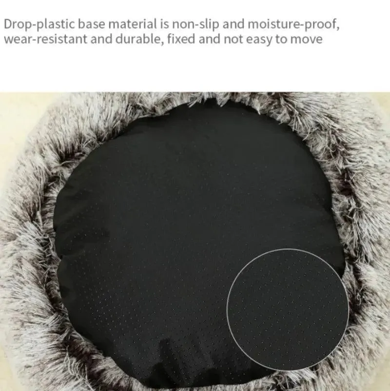 Plush Round Pet Bed House – Ultimate Comfort for Cats & Puppies
