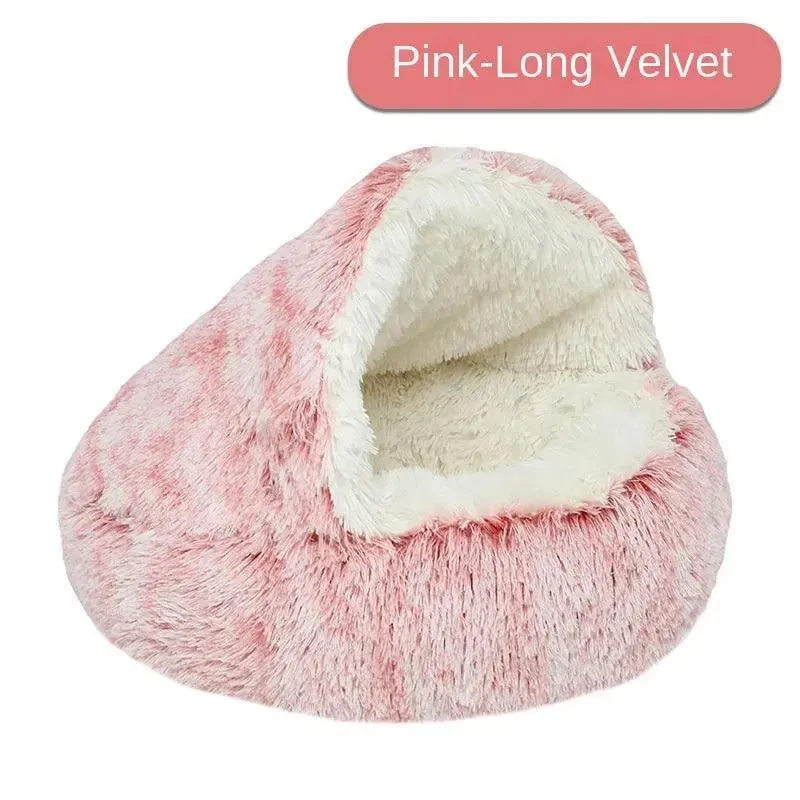 Plush Round Pet Bed House – Ultimate Comfort for Cats & Puppies