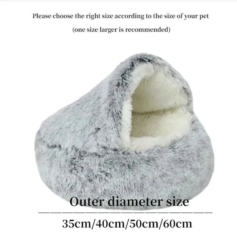 Plush Round Pet Bed House – Ultimate Comfort for Cats & Puppies