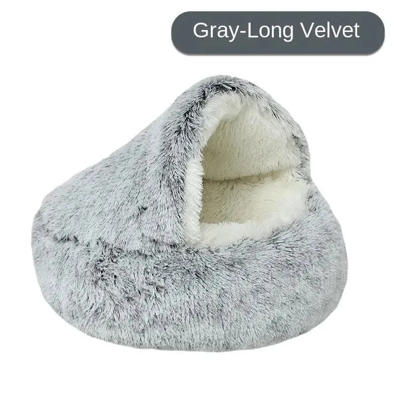 Plush Round Pet Bed House – Ultimate Comfort for Cats & Puppies