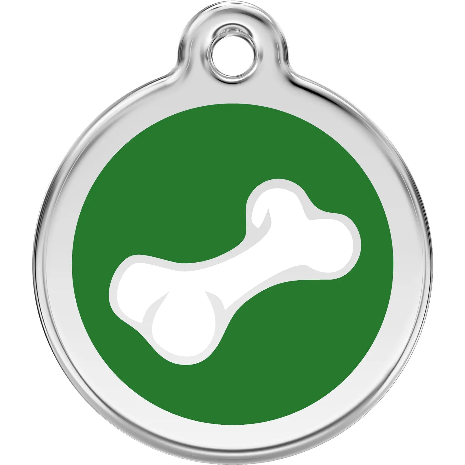 Red Dingo Diagonal Bone Pet ID Dog Tags
