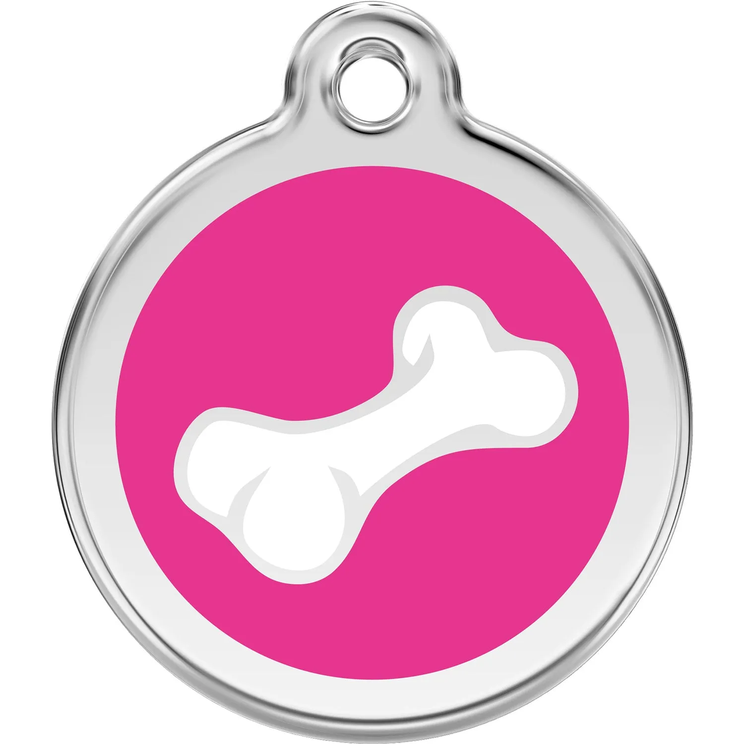 Red Dingo Diagonal Bone Pet ID Dog Tags