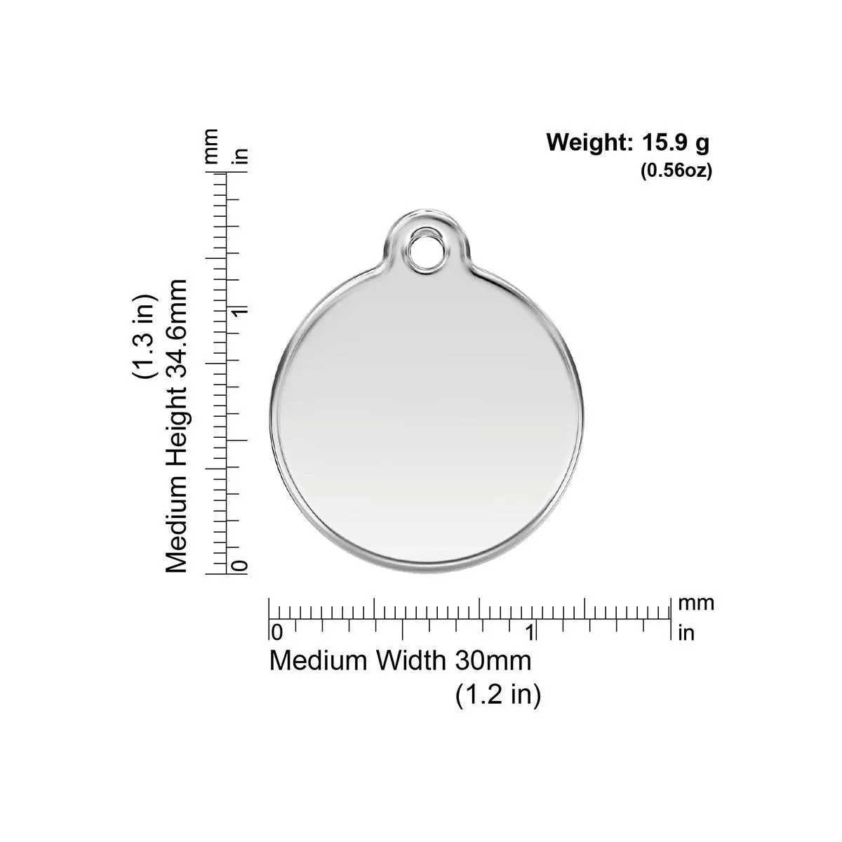 Red Dingo Wave Pet ID Dog Tags