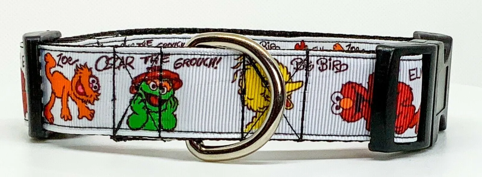 Sesame Street dog collar handmade adjustable buckle 1" or 5/8" wide or leash Petcollarshandmade