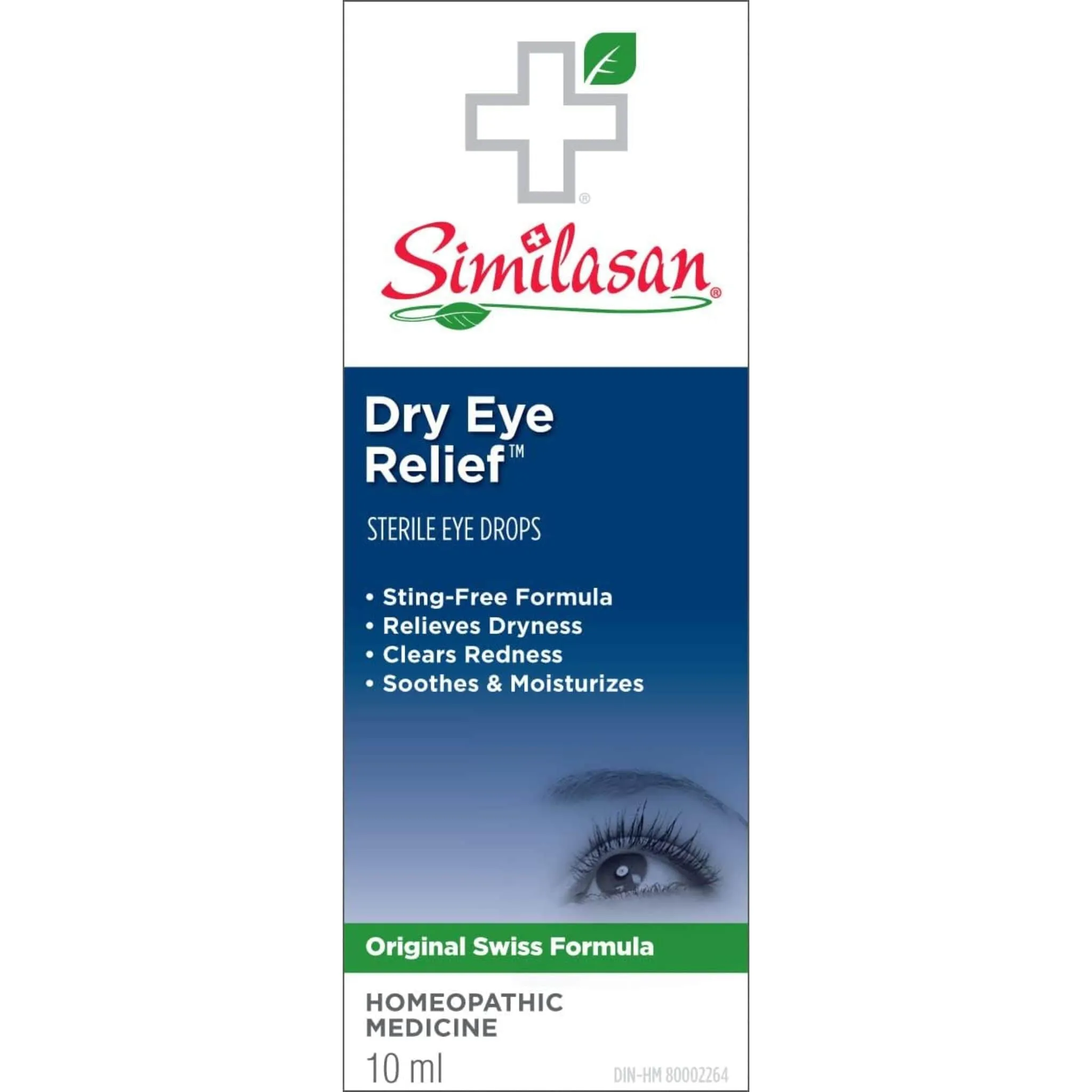 Similasan Dry Eye Relief, Liquid Drops, Homeopathic, Natural, Sting-Free Hydration for Dry and Red Eyes, 10ml