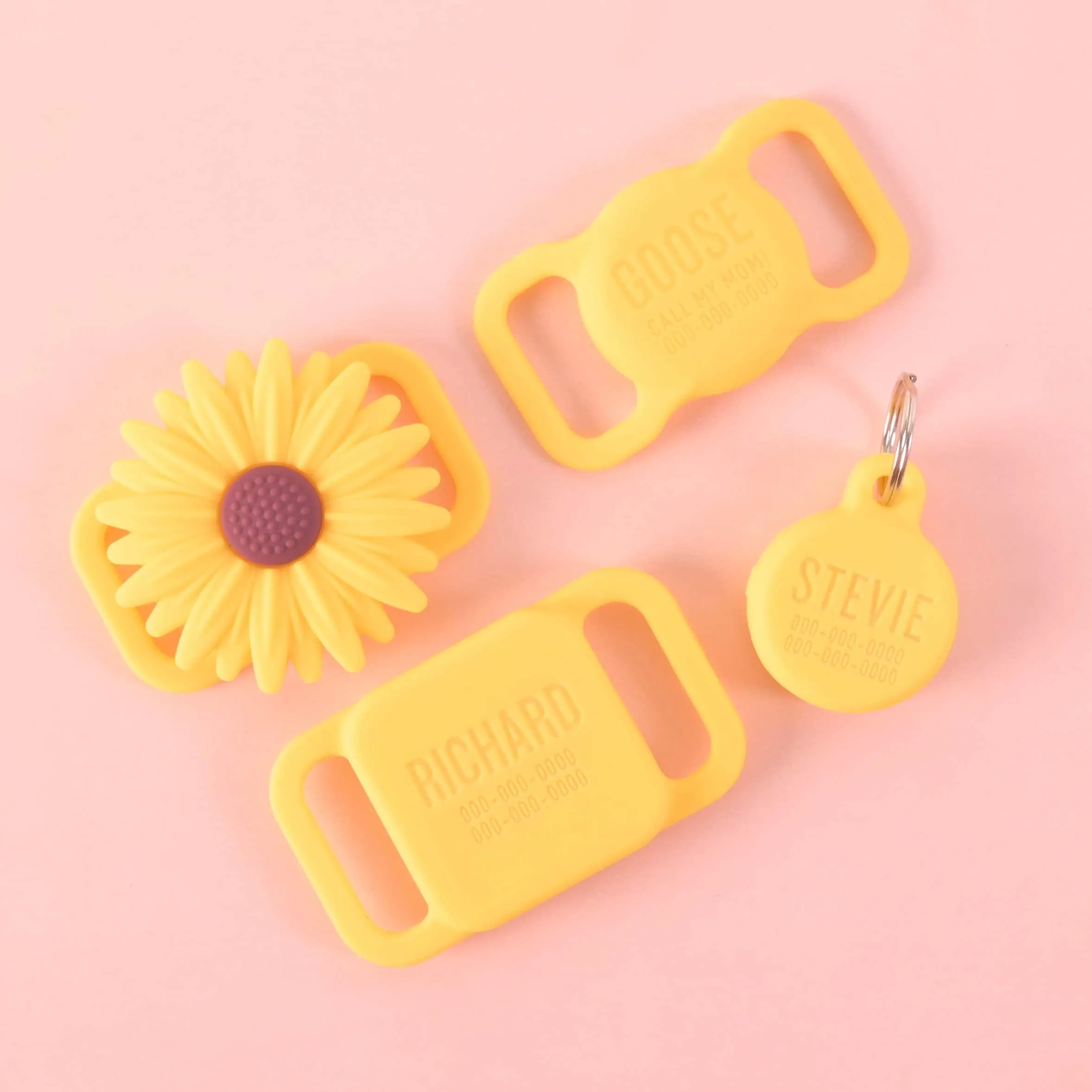 Slide-on Flower AirTag holder
