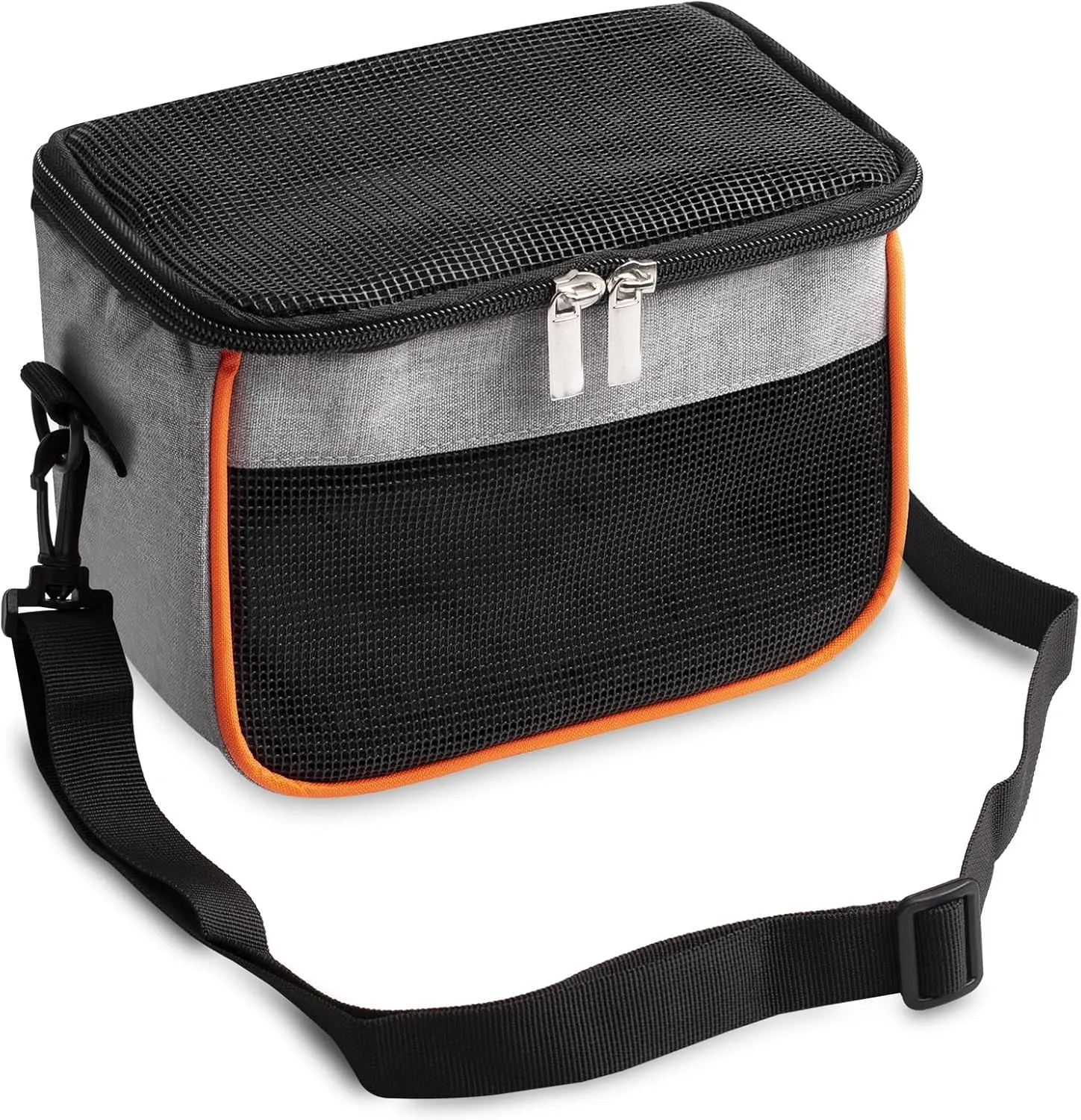 Small Animal Carrier Bag, Hamster Carrier Bag, Small Animal Travel Bag Double Zippers Pets Travel Bag Breathable Hamster Carrier with Removable Liner for Small Animal (Black)