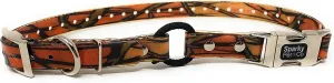 Sparky Pet Co -Zeus ECollar Replacement Strap - Bungee Loop Dog Collar - Waterproof Biothane Adjustable - Double Buckle - Quick Snap Metal Clasp - for Invisible Fence Systems - 1"x 30" Orange Camo