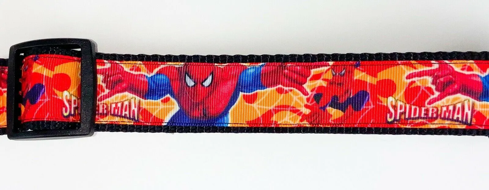 Spider-Man dog collar handmade adjustable buckle collar 1" wide or leash Petcollarshandmade